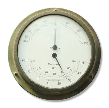 Old circle thermo-hygrometer