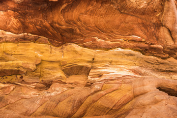 color desert stone formation at  Canyon,  Sinai, Egypt