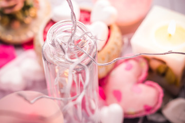 Spa composition Valentines Day heart love body health