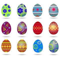 vector easter eggs