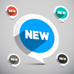 Circle Paper Vector New Labels Set