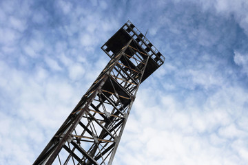 Fototapeta na wymiar old steel tower