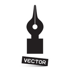 Vector Symbol - Black Pen Icon Isolated on White