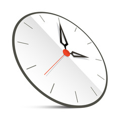 Abstract Vector Clock Illustration Isolated on White