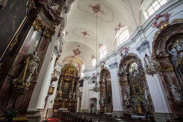 Fototapeta na wymiar Church interior in Linz, Austria