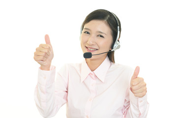笑顔のオペレーター