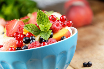 Fresh tasty fruit salad