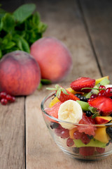 Fresh tasty fruit salad