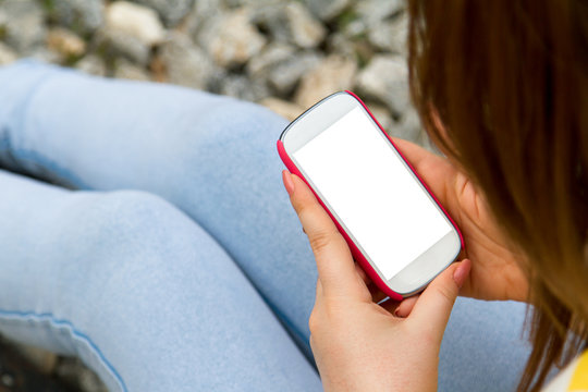 Woman Holding Smart Phone