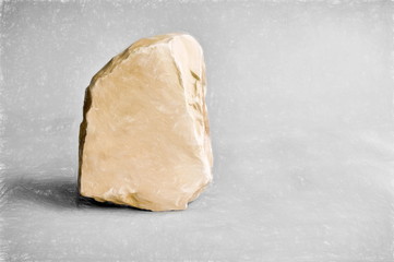 blank stone  - illustration based on own photo image