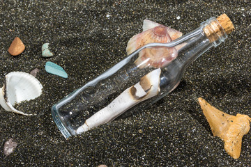 bottle with a letter