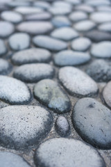 Background image of old cobblestone road