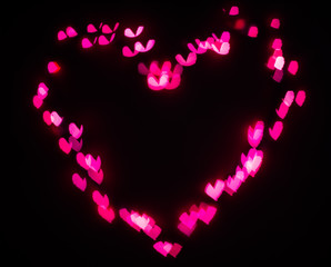 Heart bokeh background, Valentine's day