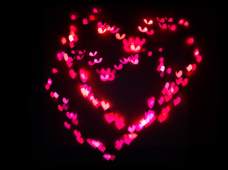Heart bokeh background, Valentine's day