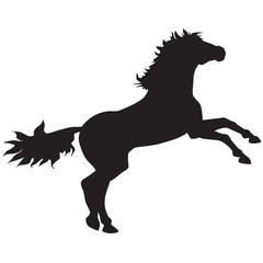 Fototapeta na wymiar black horse silhouette new5-ill