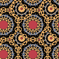 Seamless tribal wallpaper. Endless tiles vector