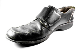 Old shoe isolated on a white background
