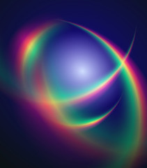 Abstract background with rainbow glowing lines
