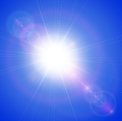 Sun with lens flare