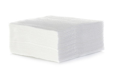 White square bar napkins isolated