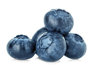 Blueberries isolated on white background