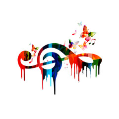Obraz na płótnie Canvas Colorful G-clef design
