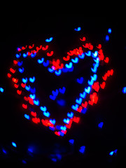 Heart bokeh background, Valentine's day