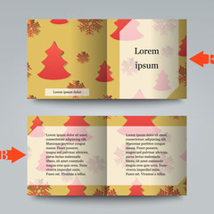 Brochure template with winter background.