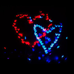 Heart bokeh background, Valentine's day