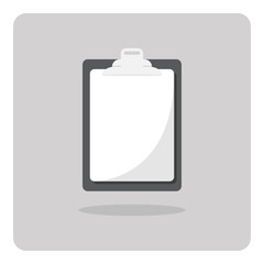 Vector of blank clipboard icon on isolated background