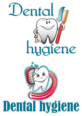 Dental hygiene logo and mascots
