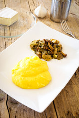 polenta and mushrooms