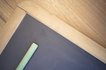 small blackboard with chalk close up