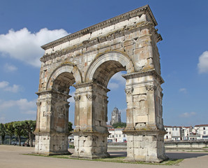 Obraz premium arc de triomphe à Saintes