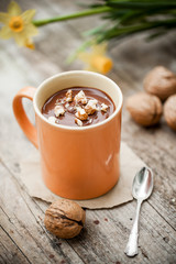 cocoa drink made of coconut milk