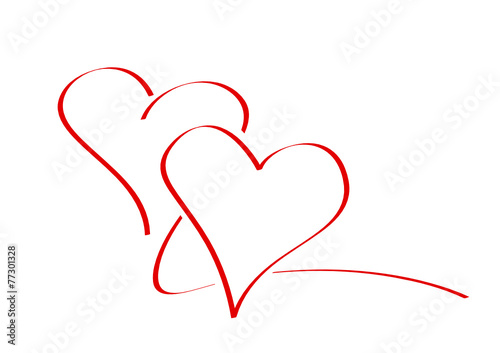 "zwei herzen - linie" Stock image and royalty-free vector files on