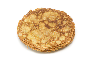 Round oily pancakes. Photo.