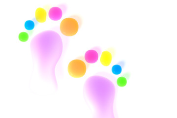 足跡のイラスト