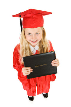 Graduate: Girl Proud of Diploma