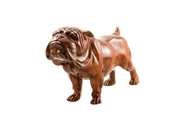 Wooden statue of the dog