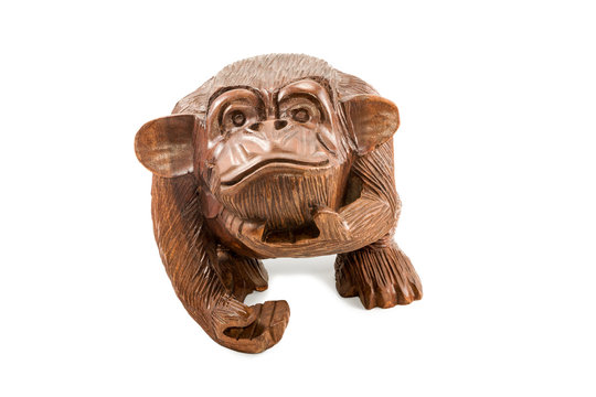 Wooden decorative monkey