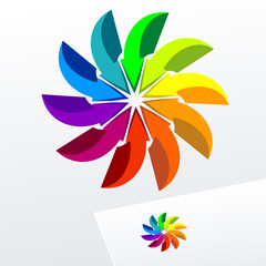 Abstract vector sign. Logo for Business, Media, Technology