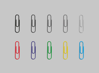 Set of different vector clips for office.