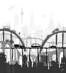 Busy roads of the big city