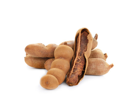 sweet tamarind isolated on white background
