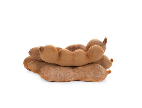 sweet tamarind isolated on white background