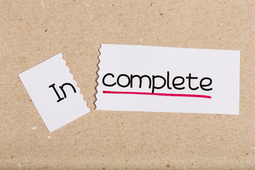 Sign with word incomplete turned into complete