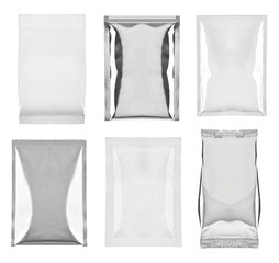 aluminum white bag package food template