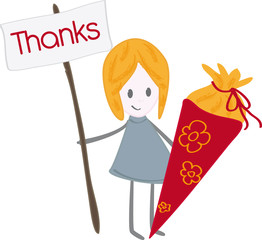 Thanks. Mädchen mit Schultüte