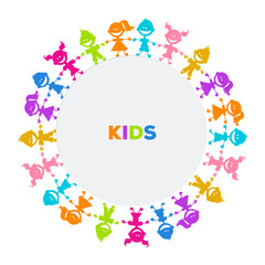 Colorful kids friends image